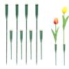 25 Pcs 6 Inch/12 Inch Green Floral Water Tubes Reusable Plastic Stem Water Tubes with Silicone Caps for Flower Stem Arrangements Florist Supplies