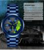 Sanda TEMU Men's Waterproof Quartz Watch with Hollow Dial and Steel Band