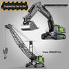 Alloy Construction Toy Set: Excavator, Mixer, Crane for Kids 0-6.