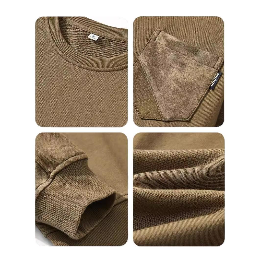 Осенний тяжелый замшевый свитер с плетением — фото 6