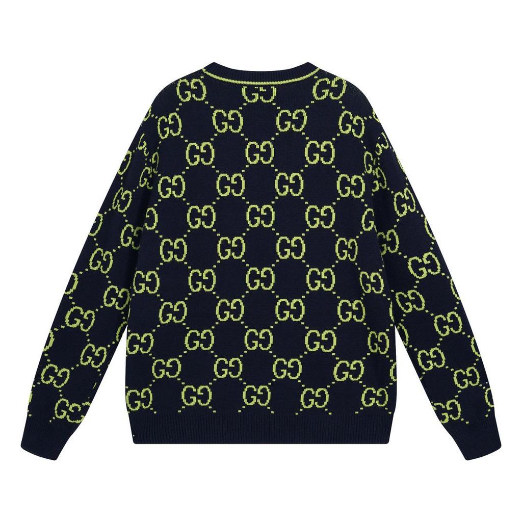 Unisex Light Luxury G-Print Round Neck Pullover Sweater