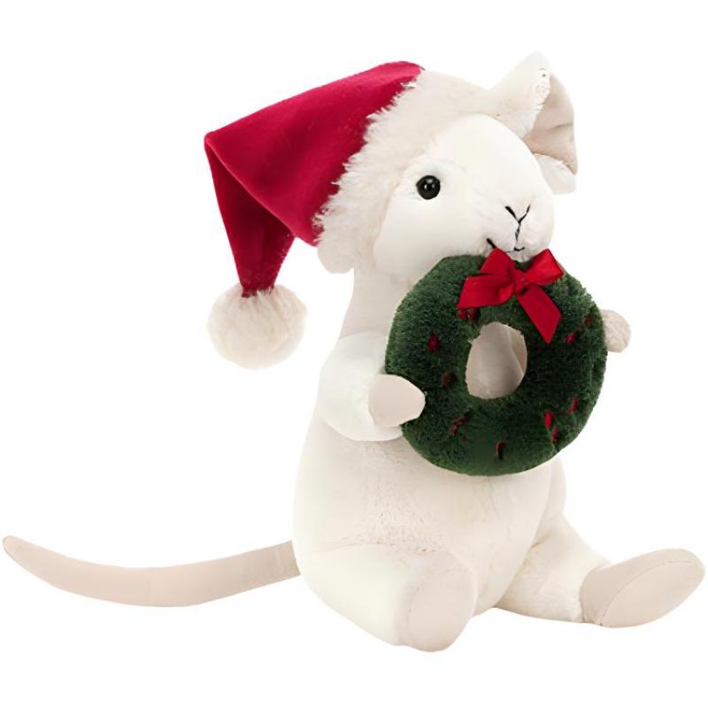 

JELLYCAT Forest Animal Collection Happiness Mouse Wreath Dolls Plush Doll 18cm High