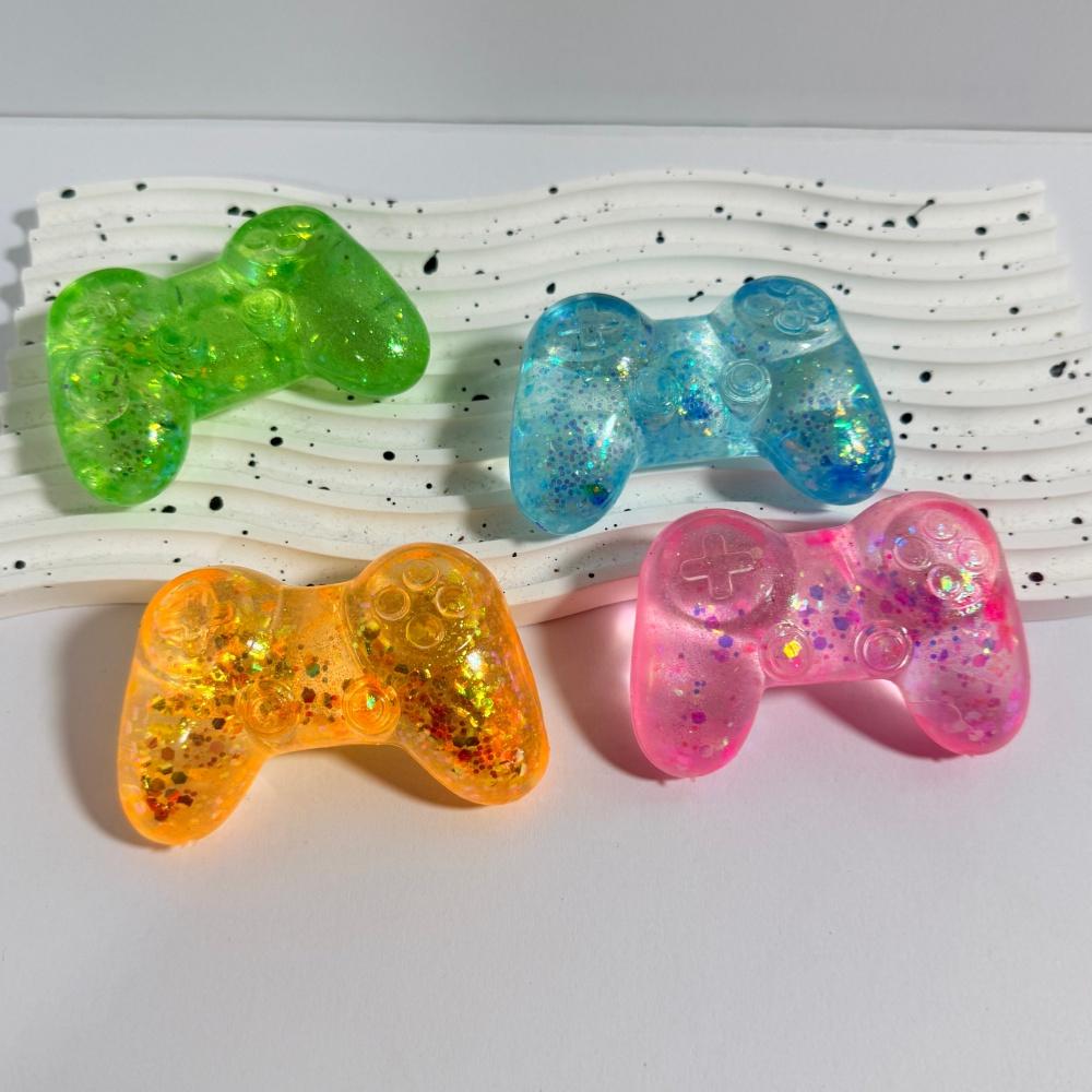 Stress Relief Toy Game Controller Squishy Toy Crystal Soil Squeeze Fidget Toy For Friend Christmas Gift