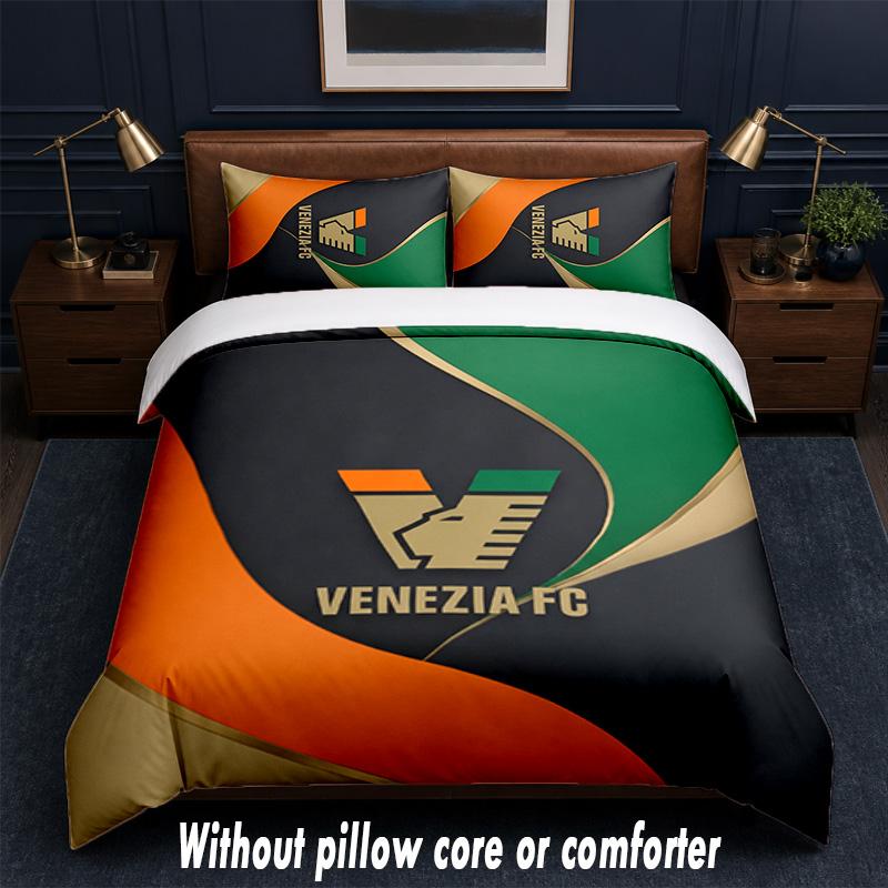 Set Biancheria da Letto con Design Calcio VfB Stuttgart 1 Copripiumino + 2 Federe Morbido Traspirante Biancheria da Letto per la Casa