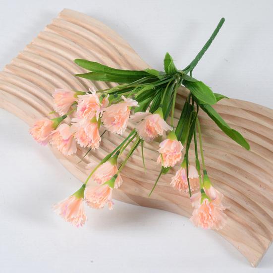 15 Heads Artificial Carnations Flower Real Touch Carnation Flower with Stem for Floral Arrangements DIY Wedding Bouquet Home Table Centerpiece