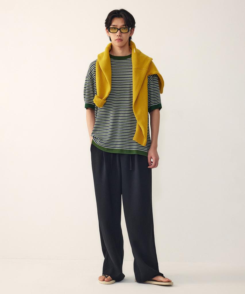 STUDIO TOMBOY [Men] Wrinkle String Elastic Pants_Black 9156231559