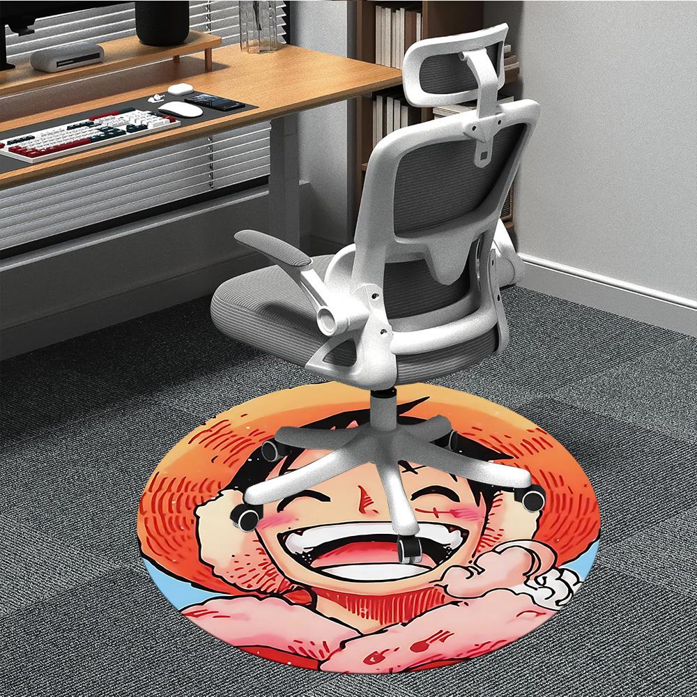 One Piece Luffy Office Round Area Rug, Indoor Mat Suitable For Office,Bedroom Living Room Home Decor, Room Deco A0908130