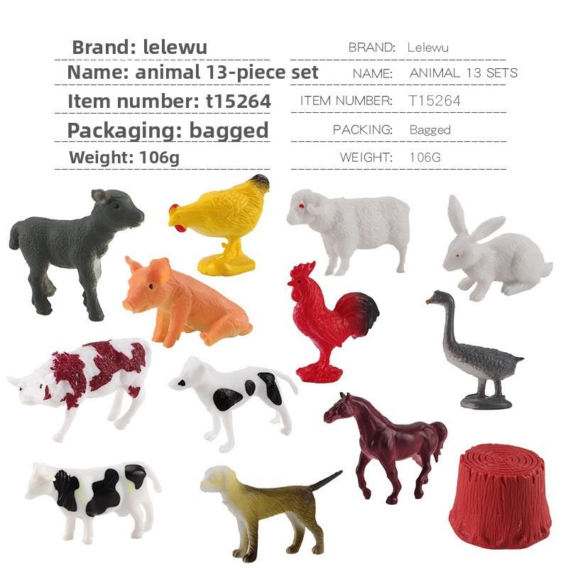 Коллекция Фигурок Лошадей Мелких Животных Статические Модели из ПВХ Для Детей Образовательный Декор Animal Set 13pcs