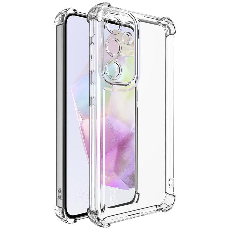 

For Samsung Galaxy A55 5G Case Straight Frame Four Corner Shockproof Clear TPU Cover Style A