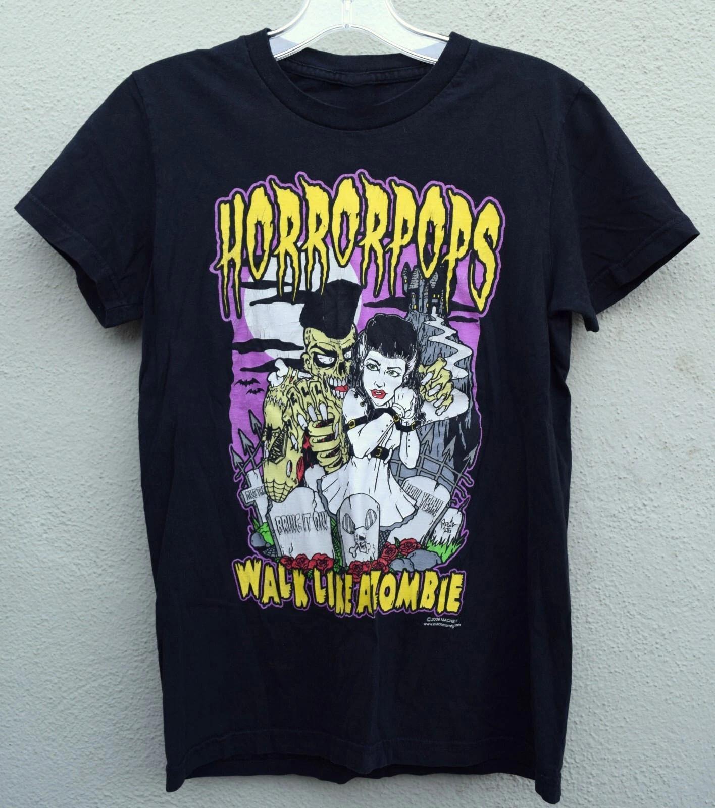 Vintage Horrorpops Walk Like A Zombie T-Shirt 2XL