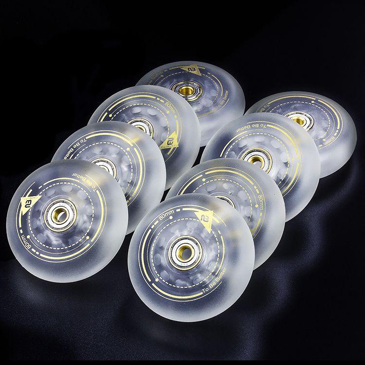 Ruidongle Professional Roller Skate Wheels Street Brushing Wear-resistant Flint Wheels Accessories 90A