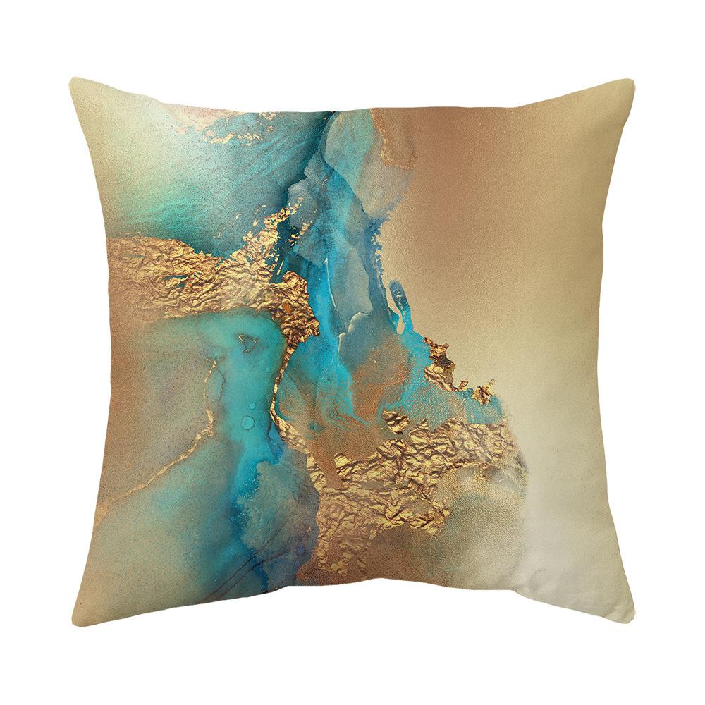 New Gilt Pillow Green Printed Sofa Pillow Cover