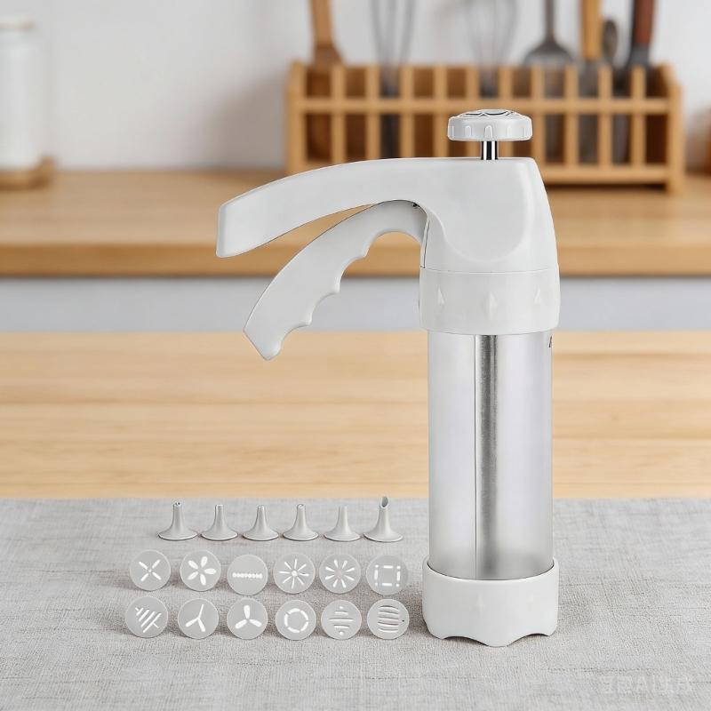 19 Pieces Cookie Molds with Embossing Tool for Quick Baking Decorations Dessert Decorating Syringes