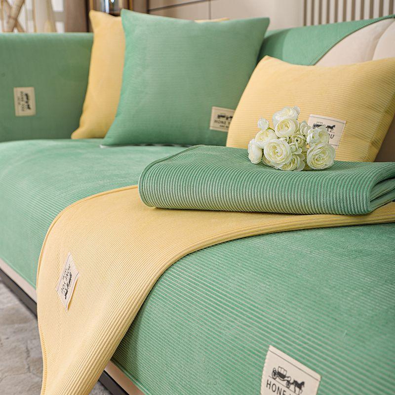 

Доступная роскошь Модная подушка для сиденья дивана Круглый год Нейтральное полотенце Хлопковые ткани Льняной чехол Однотонный Полностью закрывающий чехол Летний South-Green 45*45 pillow case