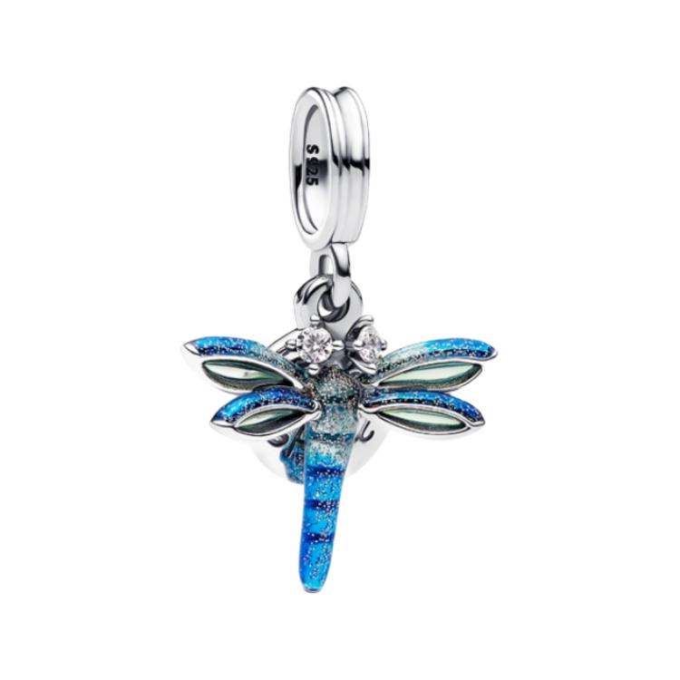 Pandora Dragonfly Pattern 925 Silver Pendant Unisex pendant Multicolor 793745C01 F,Multicolor