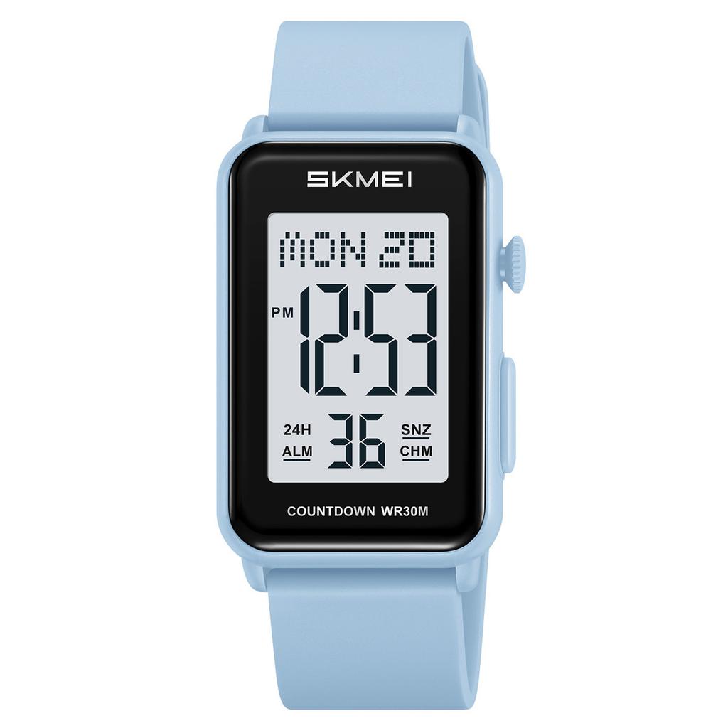 Square single display electronic watch student party multi-function alarm clock waterproof luminous outdoor sports electronic watch