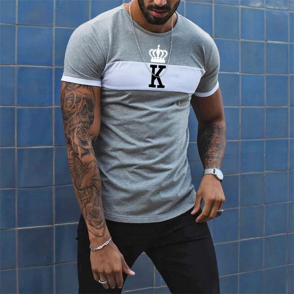 Men's Short Sleeve Crew Neck T-Shirt Trend Retro Hip Hop Style Short Sleeve Y2K Top Top Men's Oversized Men Short Sleeve T-Shirt