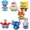 Anime Princess Building Blocks Stitch Mickey Mouse Mini Action Toy Figures Blocks Toys Bricks Assemble Toys Kids Gifts