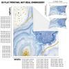 3-Piece Bedding Pillowcase Quilt Cover Set Blue And White Marble 2D Digital Printing Suitable For Bedroom Dormitory Decoration