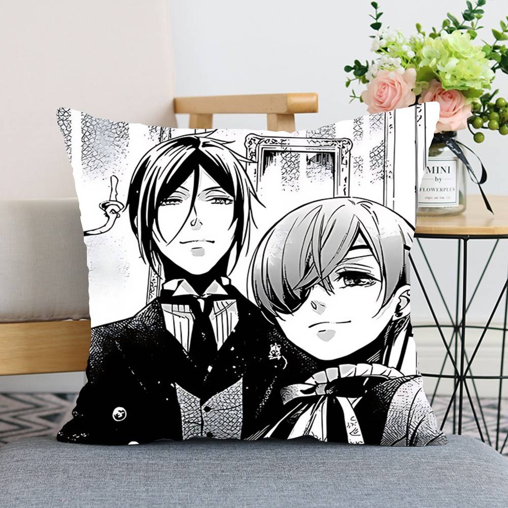 Amine BBlack Butler Throw Pillow Covers Pattern Cushion Cover Suitable For Sofa Bedroom Car Pillow Cover
