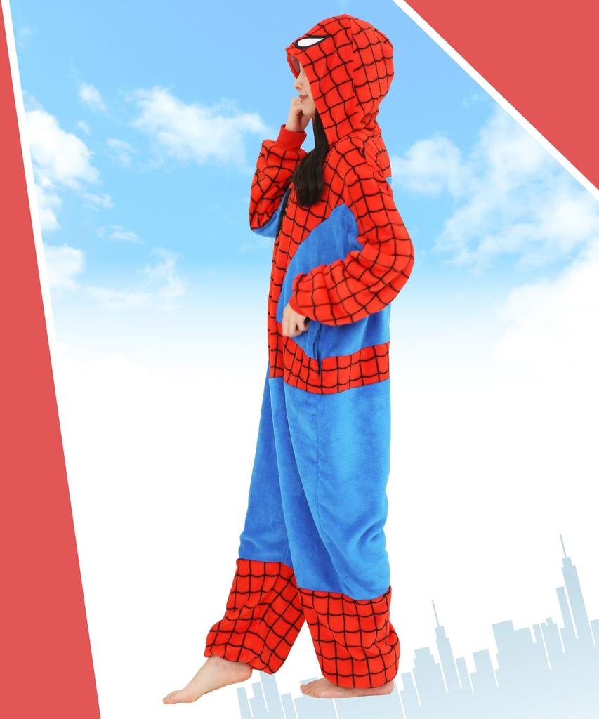 [SAZAC] Character Fleece Kigurumi, One Size Fits All, Marvel Spider-Man