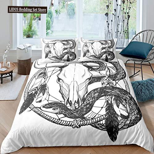 Kwiat Węża Trawa Księżyc Poliestrowy Komplet Poszewek na Kołdrę Dla Dzieci Chłopców Dziewczynek Motyl Zwierzęcy Pokrowce na Kołdrę z Poszewkami Rozmiar Twin