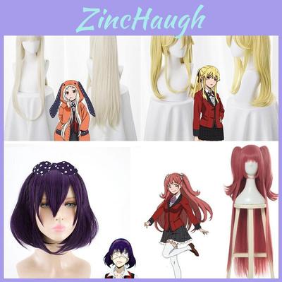 Kakegurui Jabami Yumeko Meari Kirari Yumemi Runa Long Cosplay Party Hair Wigs In Vibrant Colors