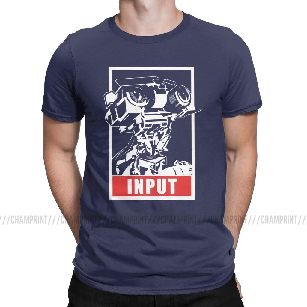 Cool Johnny 5 T Shirts Men Round Neck Pure Cotton T Shirts Short Circuit 80S Retro