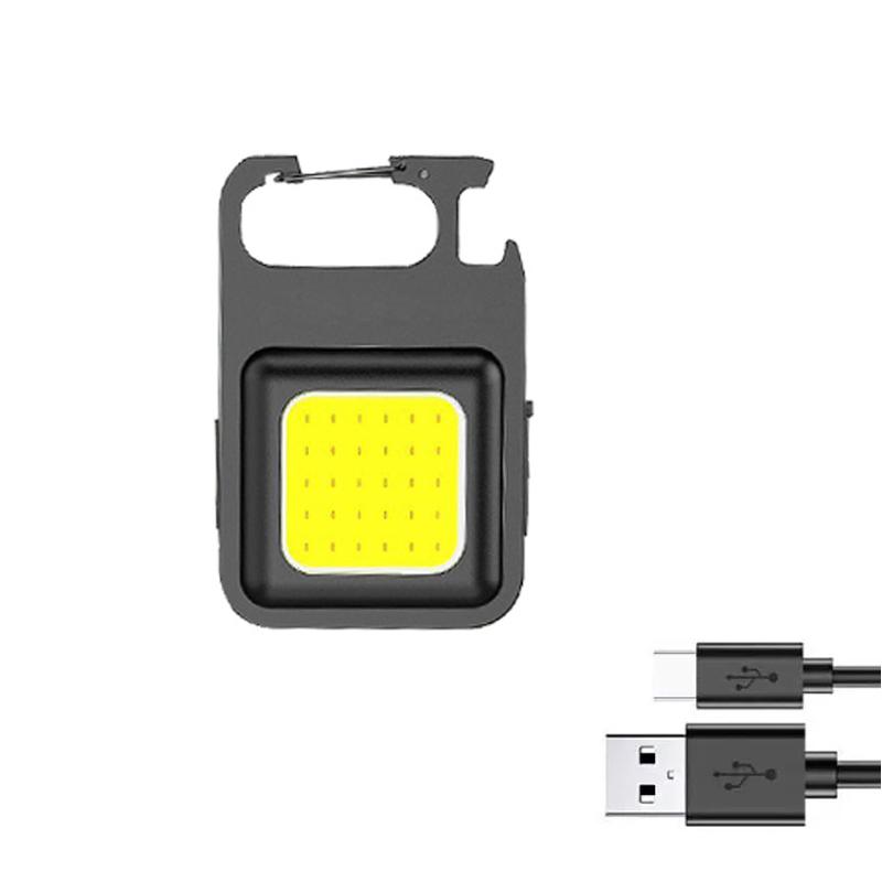 1pc COB Keychain Work Light Flashlight With 4 Lighting Modes Keychain Light Emergency Light Mini Flashlight With Magnetic Base