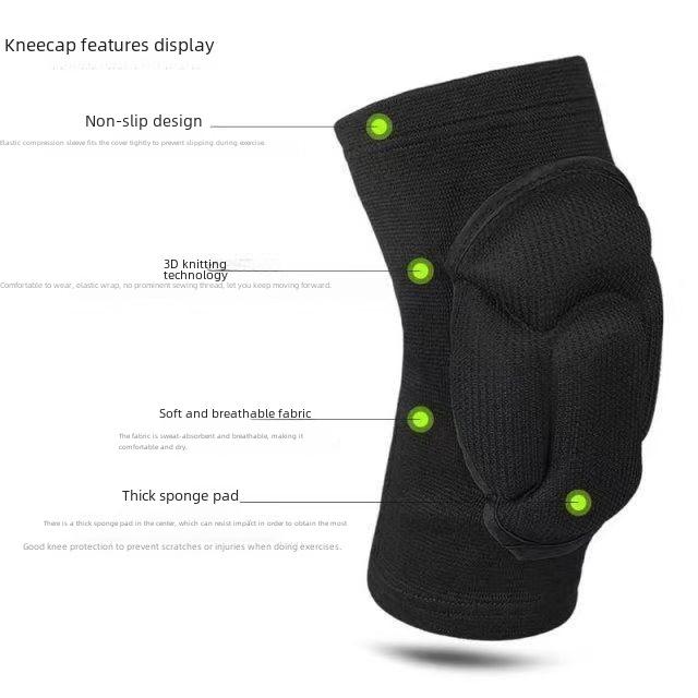 Thickened EVA Sponge Knee Pads for Skiing, Basketball, Mountaineering, Yoga, Dance, and Sports