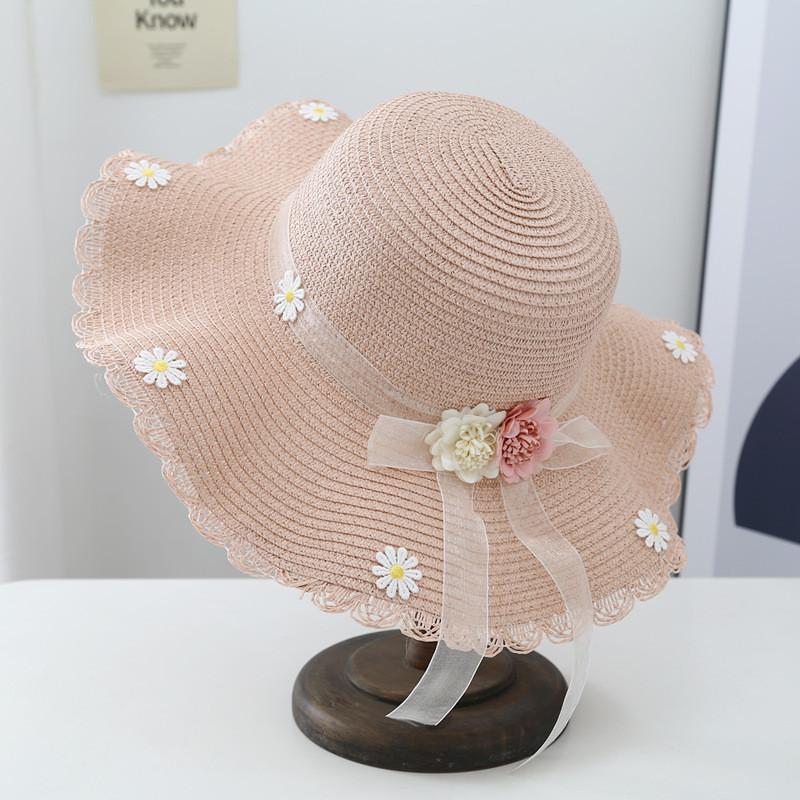 Fashionable Ladies Straw Hat For Summer Outings Sun Protection Hat Floral Beach Hat