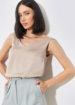 Silk Top with Wide Straps