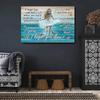 Nordic Minimalist Ocean Canvas Poster - Abstract Figure Art for Restaurants