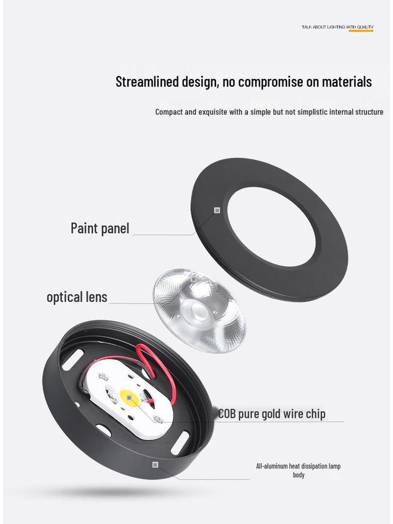 Three Pines Ultra-Thin LED Surface-Mounted Mini Spotlight for Ceiling, Wine Cabinet, and Wardrobe