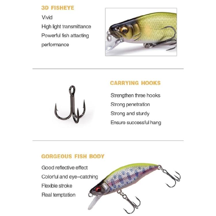 Sinking Minnow Fishing Lures Crankbait Jerk Baits 51mm Jerkbait for Freshwater Saltwater Fishing Pike Carkbait Swimbait