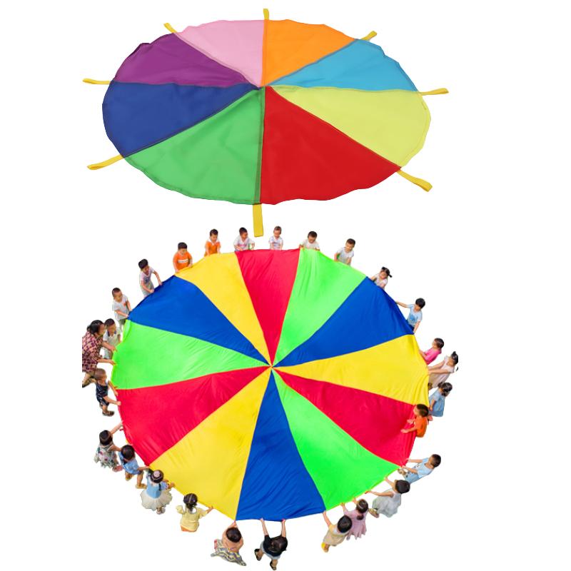 Kinder Spiel Fallschirm Oxford Stoff Kinder Regenbogen Outdoor Spiel Sport Übung