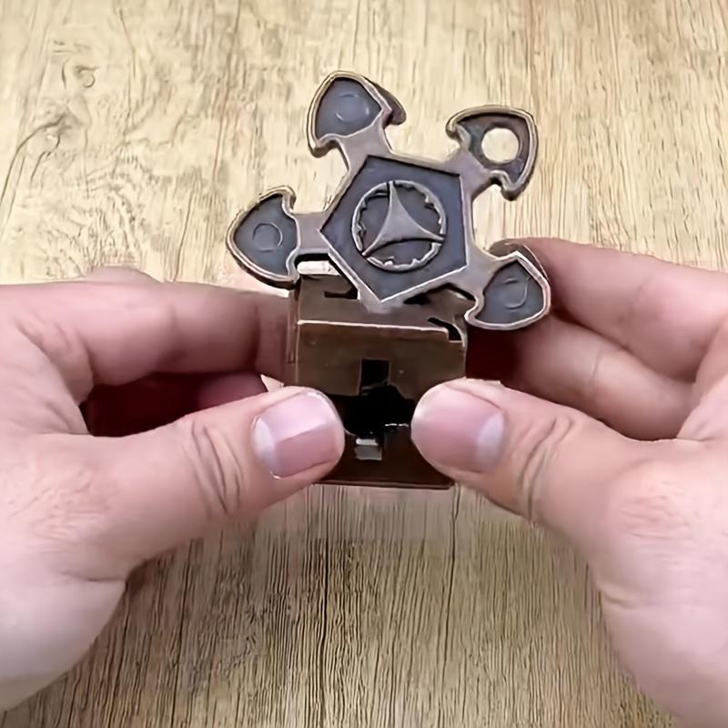 Complex Metal Puzzle Brain Teaser Intricate Gear Star Mechanism Challenge Durable Party Game for Holidays Birthdays Portable Unique Party Favor