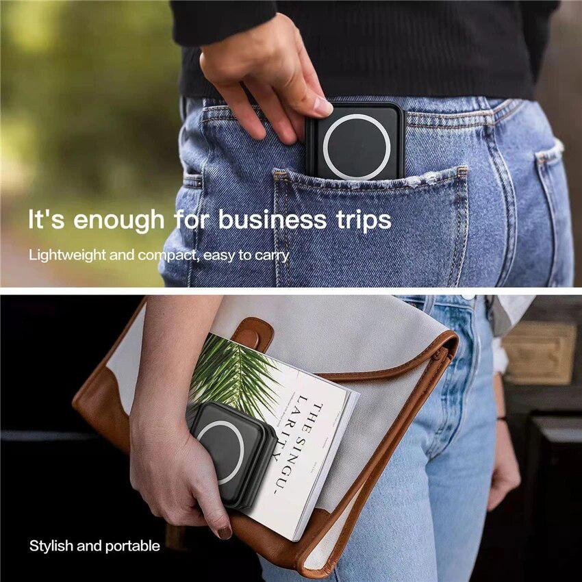 3 In 1 Ma-gnet Wireless Charger Pad Stand Foldable for Phone 14 13 12 11 Watch 30W Fast Charging Dock Station