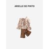 French Arielle De Pinto Girls' Suit Autumn New Style Sweet Lace Flared Pants Two-Piece Set for Girls
