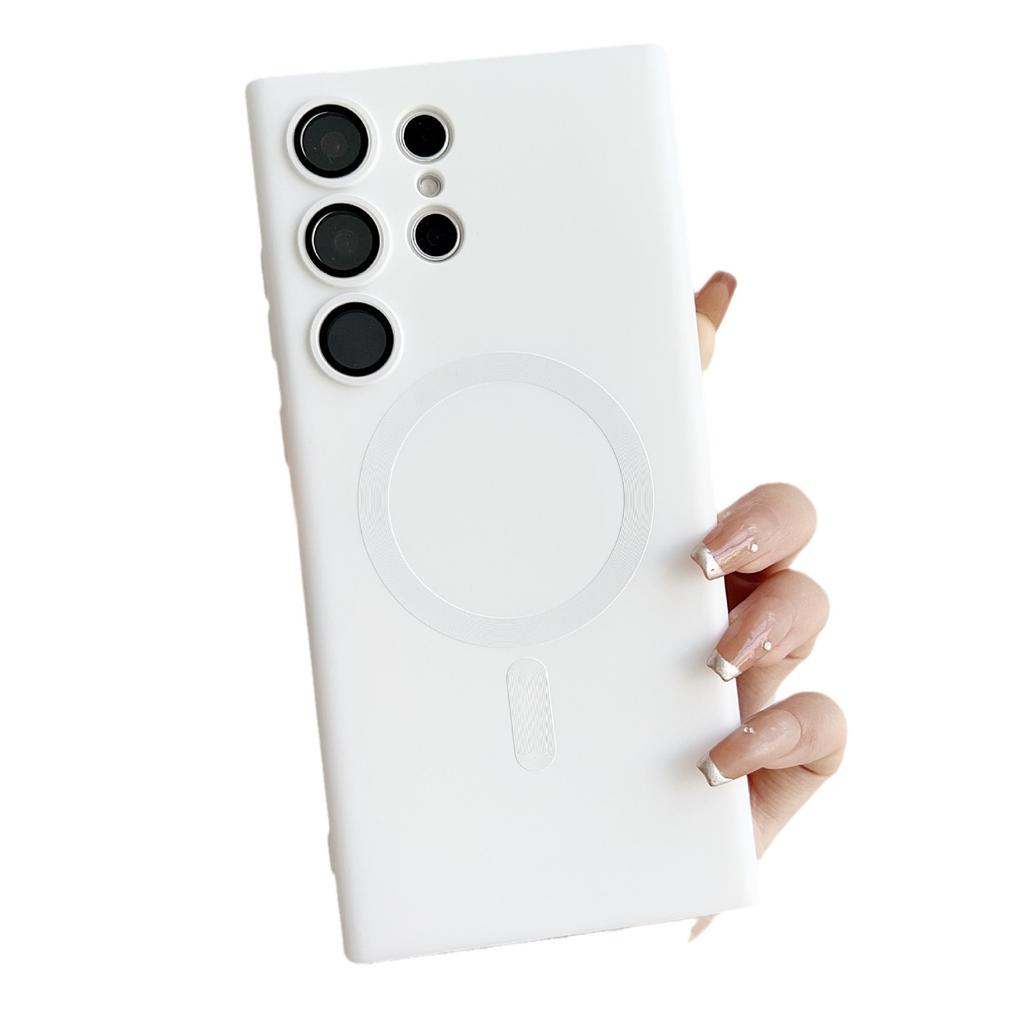Suitable for Samsung S24ultra Liquid Mobile Phone Case S23ultra Note20 Ultra Magnetic Silicone Case Wireless