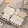 Sateen 6-Piece Travel Organizer Set for Clothes, Shoes, and Underwear