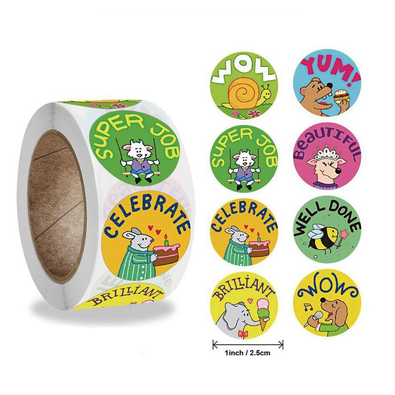 Wholesale Animal Stickers Loved By Children Early Childhood Encourage Reward Brave Favorite Cute Adhesive Labels 100Pcs