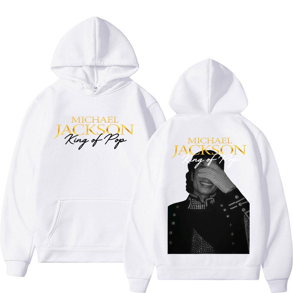 Unisex Woman'sMichael Jackson King of Pop Hip Hop Style Hoodies Men Women Harajuku Streetwear Vintage Sweatshirt High Quality Fleece Pullovers