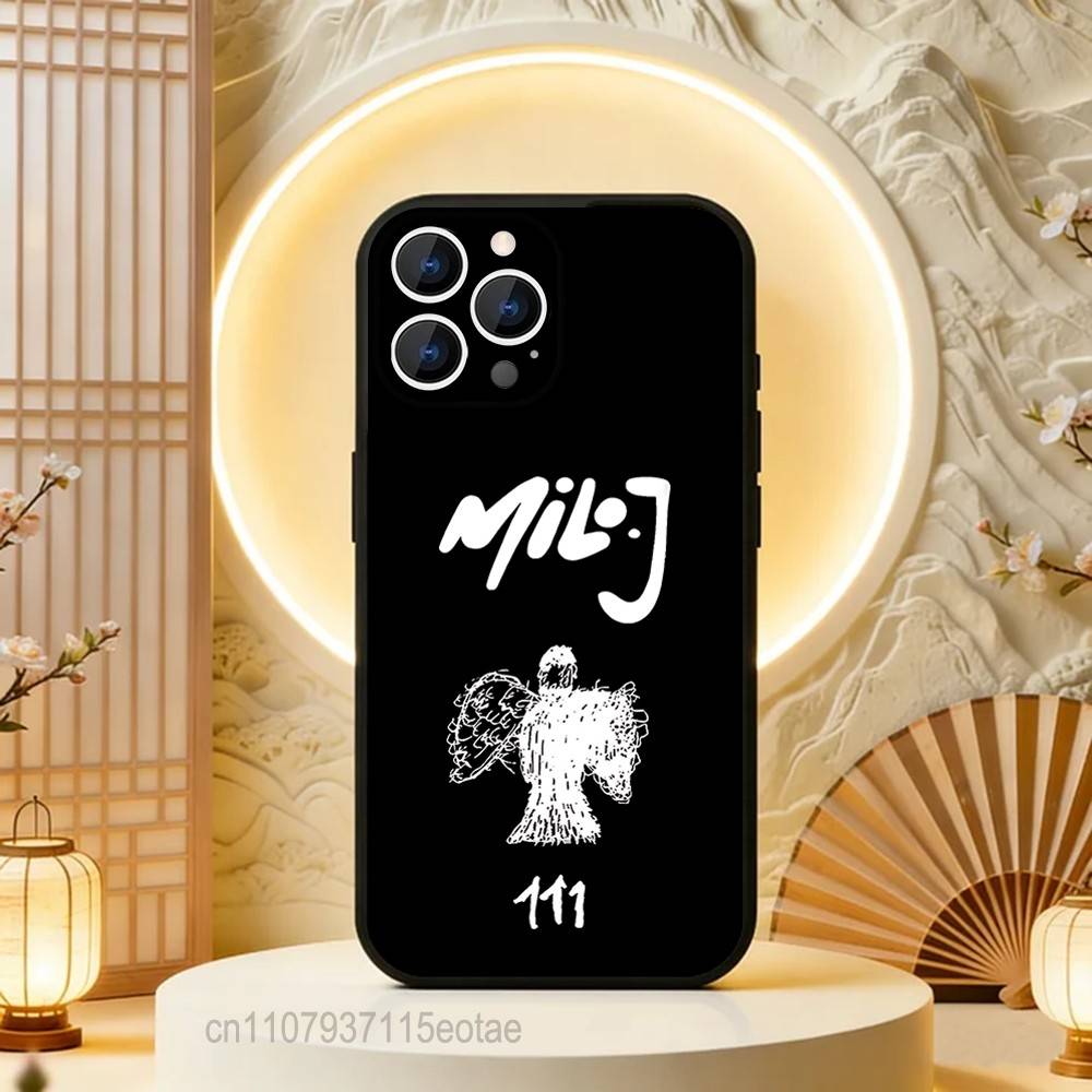 Singer Milo J Black Soft Case For iPhone 17 13 14 15 11 16 12 Pro Max Pro Max Plus E Air Mini Phone Cover Shell