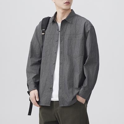 Neues Frühling Japanisch Retro Herren Lockerer Berg Outdoor Stil Lässiges Amerikanisches Hemd