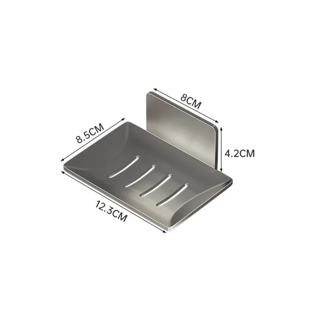 Patch Model Aluminum Alloy Soap Holder Wall Mounted Perforation-free Drain Water Soap Dish Multifunction Drain Space