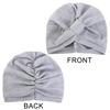New Women's Cotton Thickened Waffle Square Knotted Turban Head Wrap Cancer Chemo Beanies Cap Headwear Cap Bonnet Hair Loss Hat