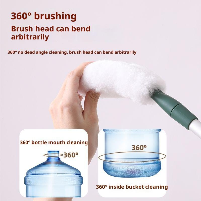 Bucket Brush Brush L-Shaped Cleaning Brush Aluminum Alloy Handle Suitable For Hanging Water Bottle Cleaning Products