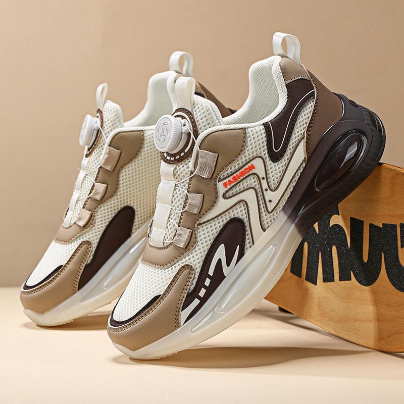 Men's Shoes New Summer Breathable Air Cushion Shock Absorption Mesh Platform Shoes Youth Sports Running Dad Shoes