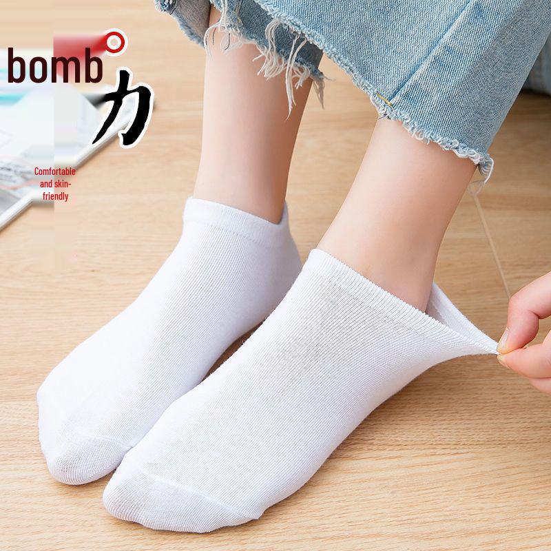 Breathable Low-Cut Summer Sports Socks - Sweat-Absorbent, Solid Color, Casual Short Socks